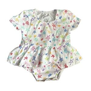 June & January Rainbow Stars Skirted Leotard | 6/12M